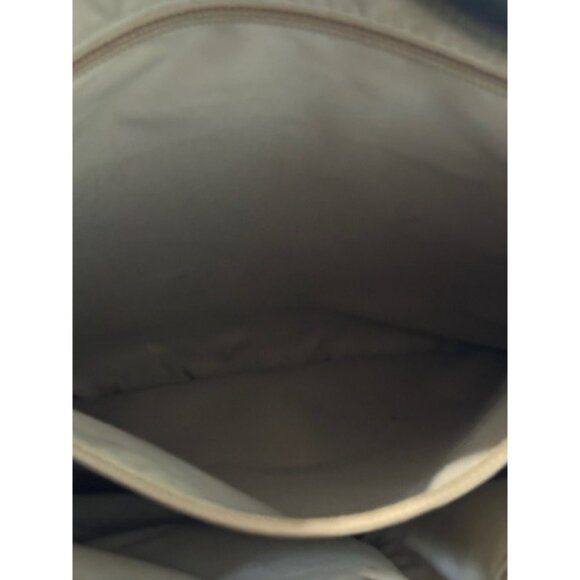 Tumi Sinclair Hanne Backpack Earl Grey Textured Canvas Leather Trim Brown Zipper - Picture 16 of 16